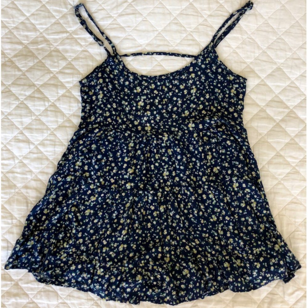 AEO Floral Open-Back Dress